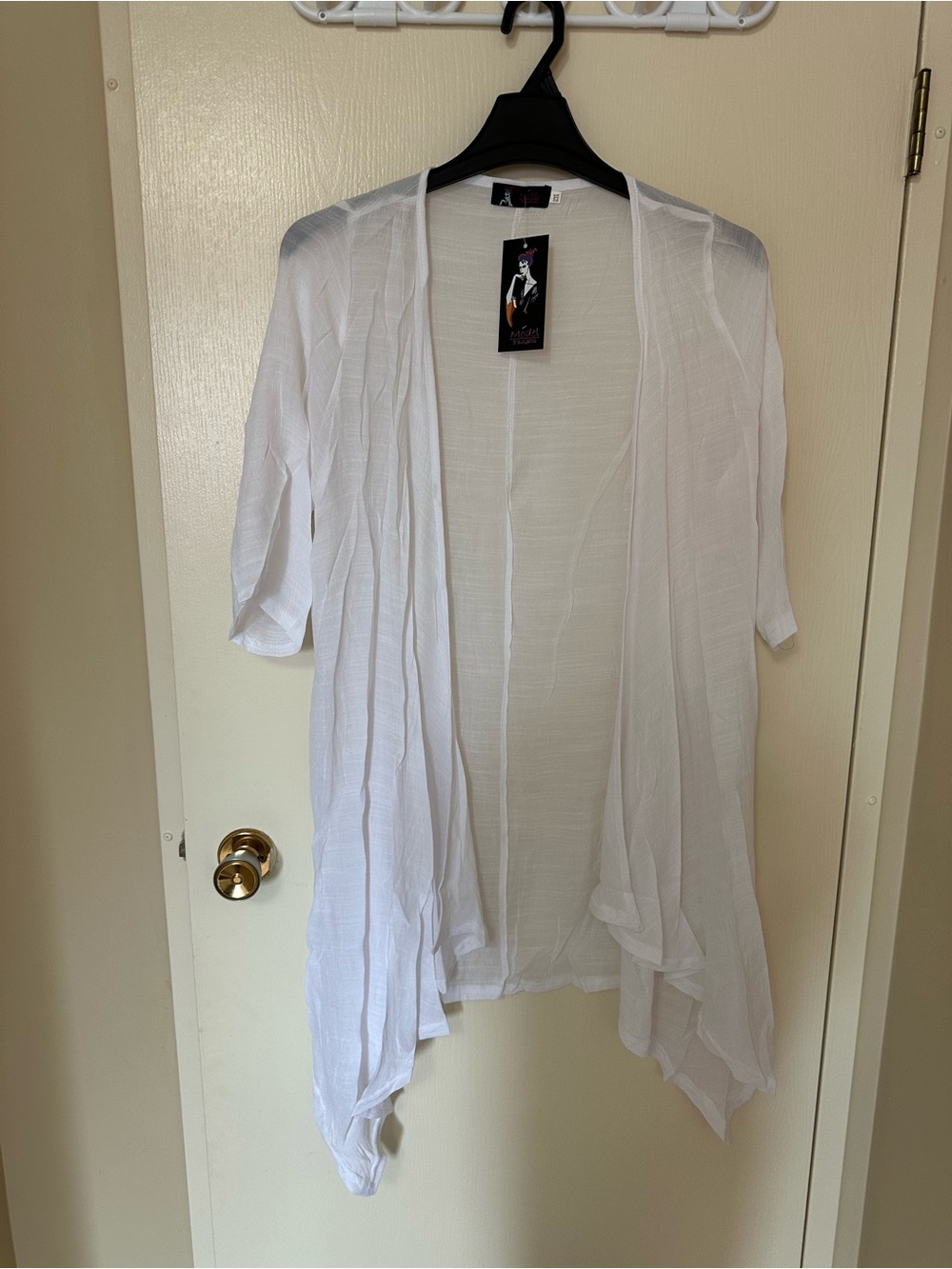 2 for 30 Lightweight White Sheer Open Front Cardigan